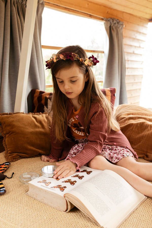 Looxs Revolution Jersey slim fit vestje in plum voor meisjes in de kleur