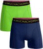 Muchachomalo Solid solid1010 357 2 pack boxershorts blue green online kopen
