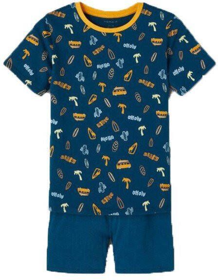 name it ! Jongens Shortama -- Donkerblauw Katoen/elasthan