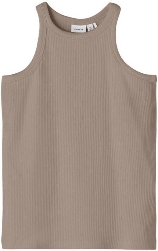 name it ! Meisjes Top -- Bruin Katoen/modal/elasthan