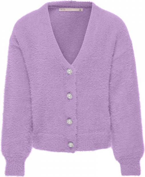 Only Kogpiumo L/S Cardigan CP KNT Crocus Petal | Freewear , Paars, Dames
