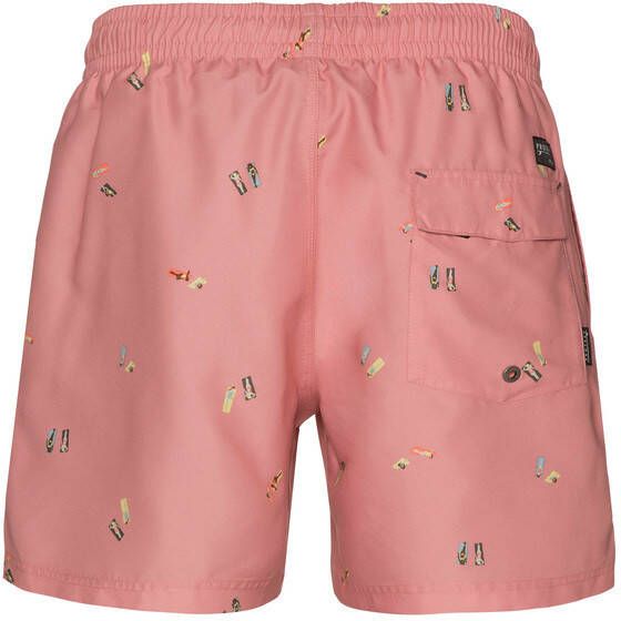 Protest zwemshort Sonic met all over print roze