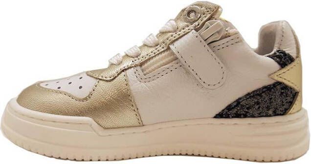 Red Rag 13146 leren sneakers met glitters wit/goud