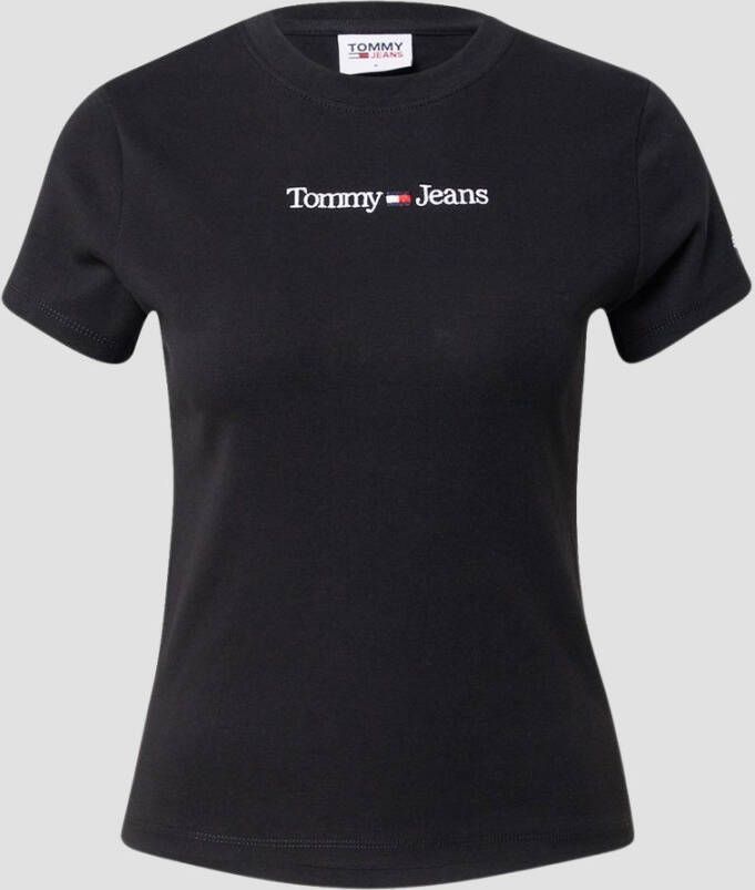 TOMMY JEANS Shirt met korte mouwen TJW BABY SERIF LINEAR SS met logo opschrift voor