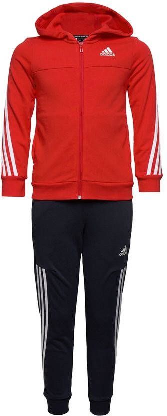 adidas Trainingspak 3 Stripes Rood/Wit Kinderen