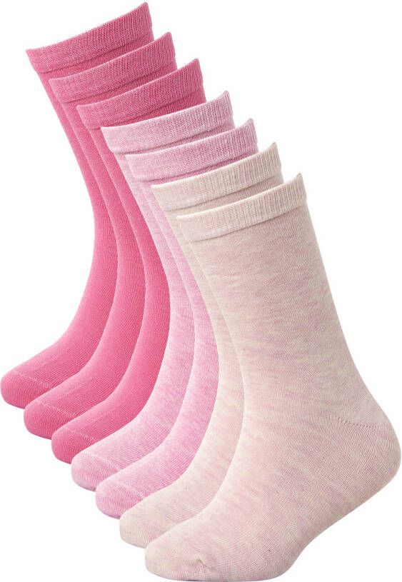 anytime sokken set van 7 roze