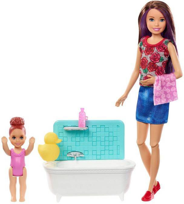 Mattel Speelset Barbie Babysitter 4 delig Licht