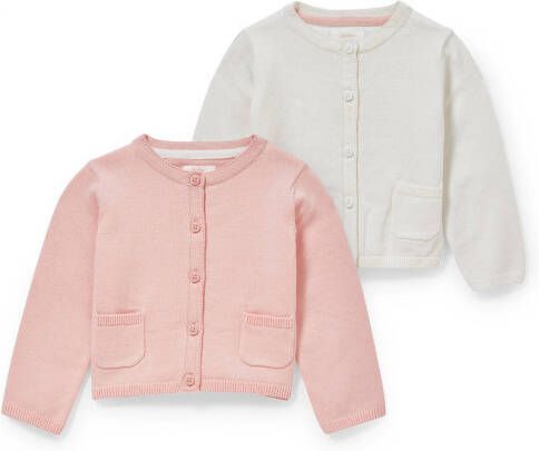 C&A vest set van 2 lichtroze/off white