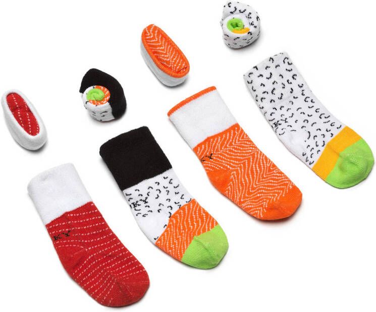 Dooky Gift baby sokken Sushi set van 4 in een geschenkset multi