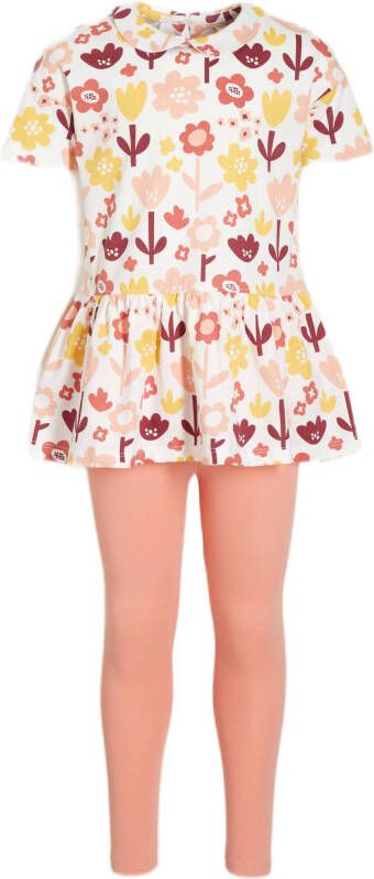 Ellos T shirt + legging Lucille zalmroze/wit