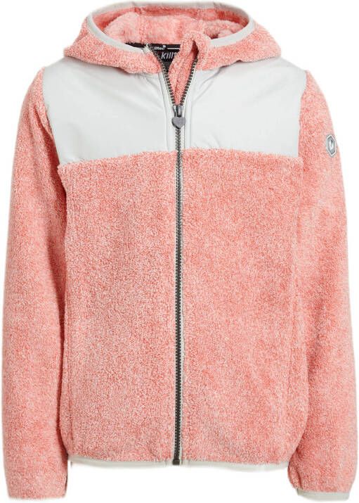 Killtec fleece vest Oppdal lichtroze/lichtgrijs