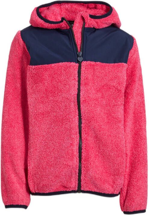 Killtec fleece vest Oppdal rood/donkerblauw