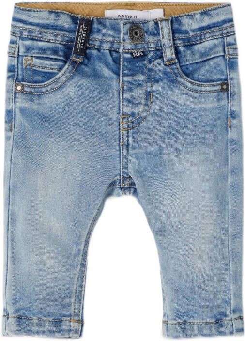 NAME IT BABY newborn baby slim fit jeans NBMSOFUS light denim