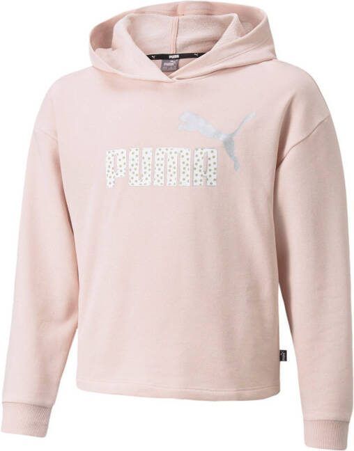 Puma Essentials Logo Cropped Hoodie Junior