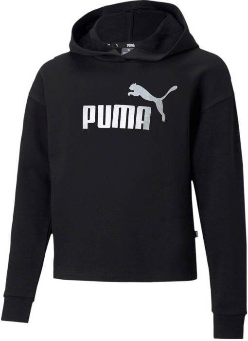 Puma Essentials Logo Cropped Hoodie Junior