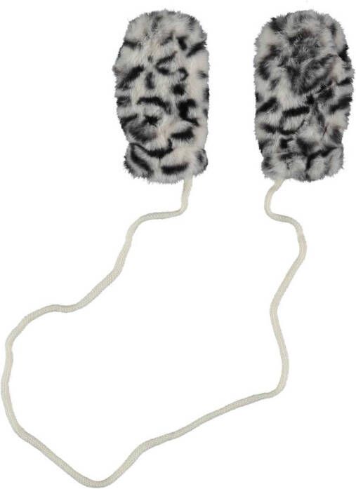 Sarlini imitatiebont wanten met panterprint zand/zwart