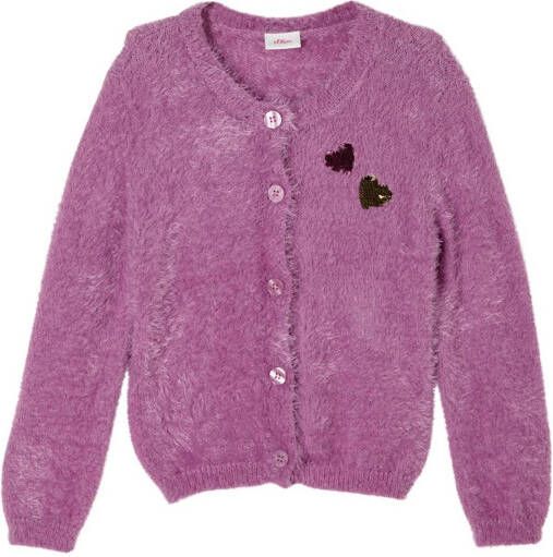 s.Oliver vest met pailletten roze