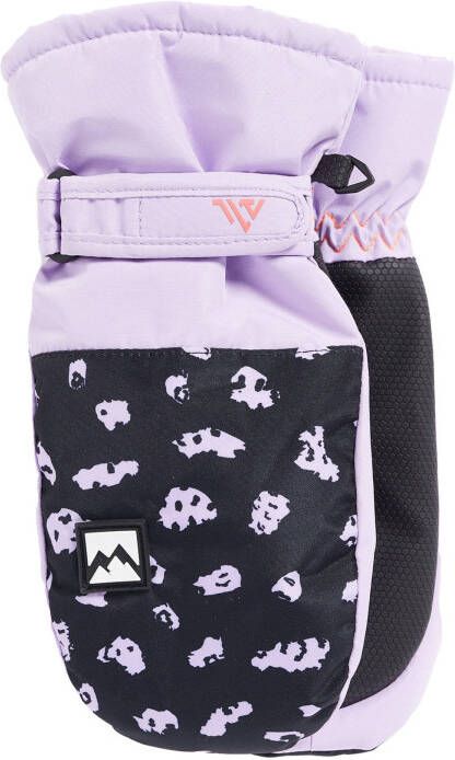 WE Fashion Polaris ski wanten met dessin lila/zwart