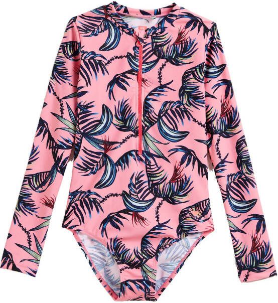 WE Fashion UV badpak met all over print roze
